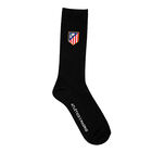 Black Embroidered Crest Socks
